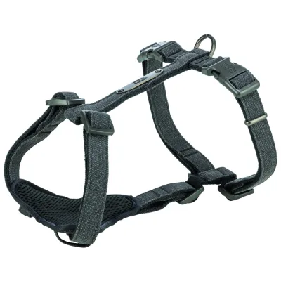 Шлея для собак Trixie CityStyle H-harness Бавовна S–M 42–60 см 15 мм Чорна (4053032683273)