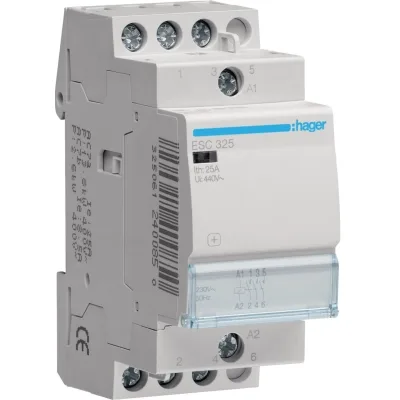 Автоматичний вимикач Hager 25 A 230V 3NO 2P (A) (ESC325)