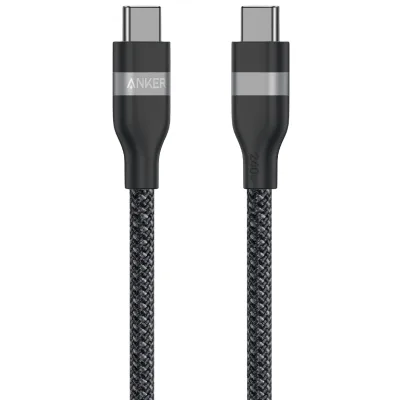 Дата кабель USB-C to USB-C 1.8m 240W upcycled-braided black Anker (A82E2H12)