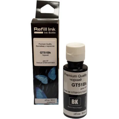 Чорнило Premium Quality HP GT51BK 90ml Black, DeskJet GT5810/GT5820 (70265158)