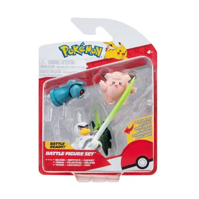 Фігурка Pokemon набір W18 - Клефейрі, Белдум, Сірфетч'д (PKW3057)
