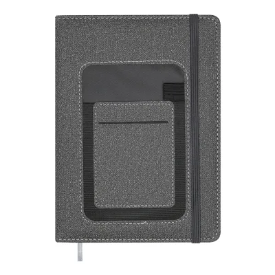 Тижневик Buromax недатований COMBI, A5, сірий, штуч.шкіра 336 сторінок (BM.20500-09)