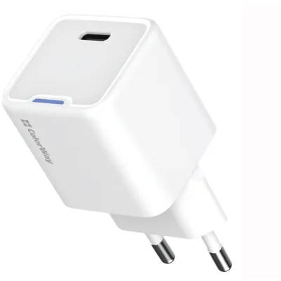 Зарядний пристрій ColorWay C101C GaN Mini 20W PD PPS USB-C white (CW-CHS059PD-WT)