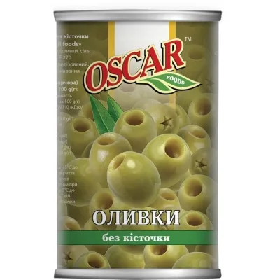 Овочева консервація Oscar foods Оливки без кісточки 300 г (8413552051314)