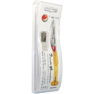Викрутка Bakku BK-7275 T4,T5,T6,зведа 0.8,крест 1.5, Blister (BK-7275)
