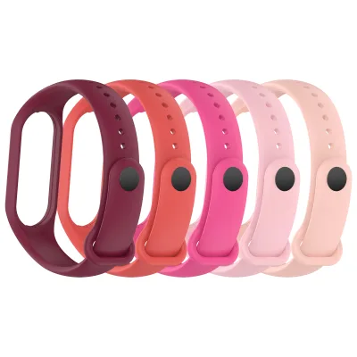 Ремінець до фітнес браслета Armorstandart комплект 5шт Xiaomi Mi Band 7/6/5 New Style Pink Punch (ARM75066)