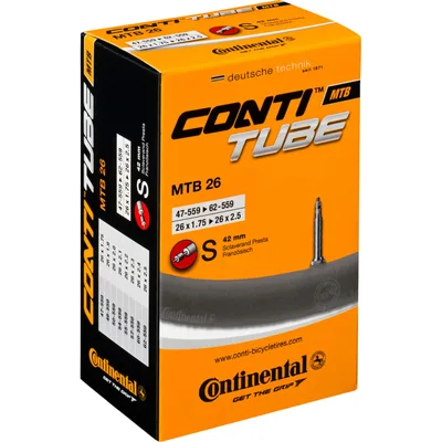 Велосипедна камера Continental MTB 26"x1.75-2.5 47-559 / 62-559 RE PR42mm (181631)