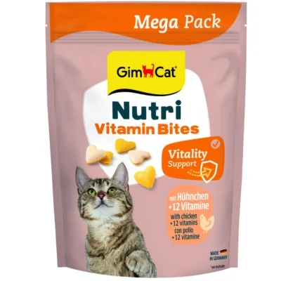 Вітаміни для котів GimCat Nutri Vitamin Bites мультивітаміни з куркою 425 г (4002064419688)