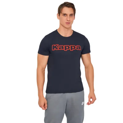 Футболка Kappa T-shirt Mezza Manica Girocollo K1335 BluNavy con stampa logo pet темно-синій M (8032606509757)