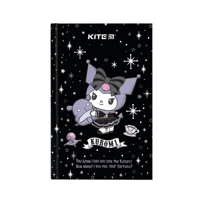 Блокнот Kite А6 Kuromi, тверда обкладинка, 80 аркушів, клітинка (HK24-199-1)