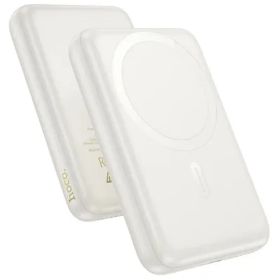 Батарея універсальна HOCO 10000mAh Grace PD/20W Magnetic White (J141 / 714985)
