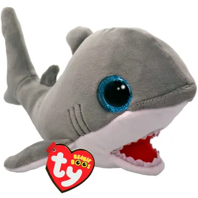 М'яка іграшка Ty Beanie Babies Сіра акула Finnegan 15 см (37376)