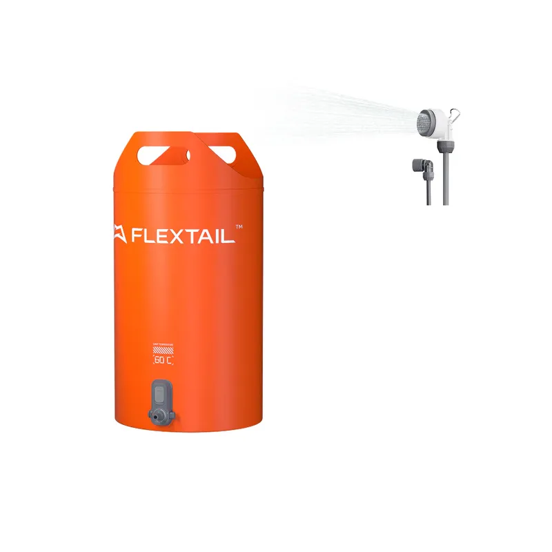Душ портативний із ємністю та насосом Flextail Tiny Shower Bag, 20л, помаранчевий