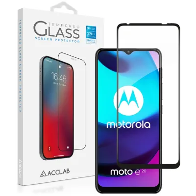 Скло захисне ACCLAB Full Glue MOTO E20 Black (1283126521232)