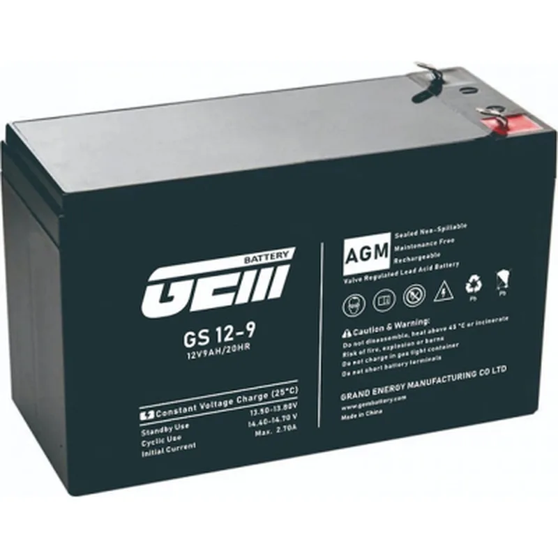 Батарея до ДБЖ GEM GS 12V-9Ah (GS 12-9)