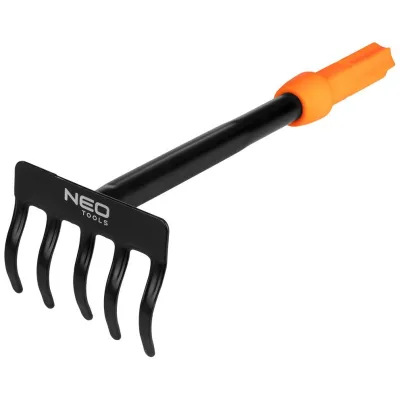 Граблі Neo Tools садові, ширина 8.5см, 5 зубців, 25см, система NEO Click, 0.12кг (95-073)