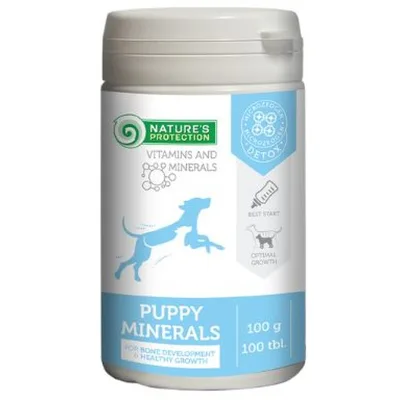 Пробіотична добавка для тварин Nature's Protection Puppy Minerals для собак 100 таблеток (CAN63292)