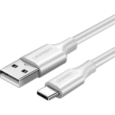 Дата кабель USB 2.0 AM to USB-C 0.5m 3.0A (18W) Nickel Plating US287 White Ugreen (60120)