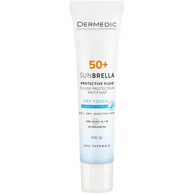 Засіб від засмаги Dermedic Sunbrella SPF 50+ PPD 30 Матувальний сонцезахисний флюїд 40 мл (5901643178109)