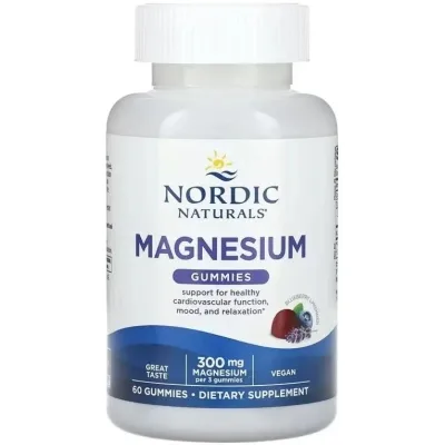 Вітамінно-мінеральний комплекс Nordic Naturals Магній, 300 мг на порцію, смак чорниці та лаванди, Magnesium, 60 (NOR-01534)