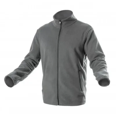 Кофта робоча Hoegert PASADER HT5K382-2XL 100% поліестер темно-сіра, 2XL (56) (HT5K382-2XL)