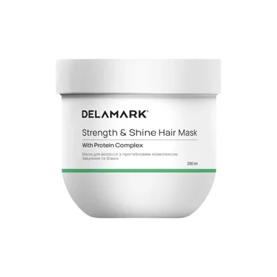 Маска для волосся DeLaMark Strength & Shine Hair Mask Зміцнення та блиск З протеїновим комплексом 200 мл (4820152334190)