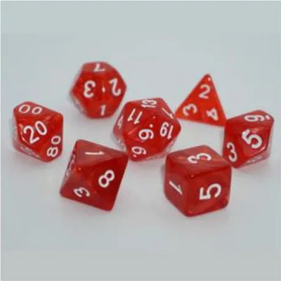 Набір кубиків для настільних ігор Games 7 Days Pearl 7 Dice Set - Red (g7dpearl03)