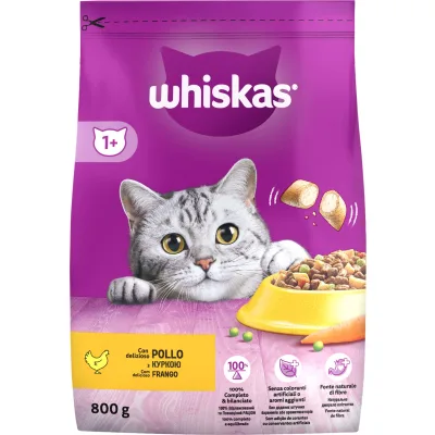 Сухий корм для кішок Whiskas з куркою 800 г (5998749144367/5900951355929)