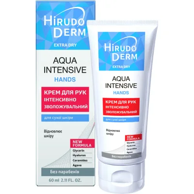 Крем для рук Біокон Hirudo Derm Extra Dry Aqua Intensive Hand Інтенсивно зволожувальний 60 мл (4820008319050)