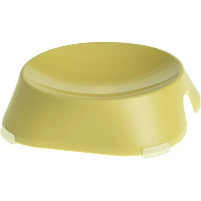 Посуд для котів Fiboo Flat Bowl миска без антиковзких накладок жовта (FIB0128)