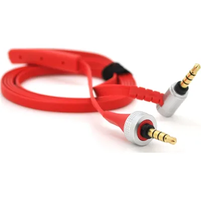 Кабель мультимедійний 3.5mm M to 3.5mm M 1.0m flat red Voltronic (YT-AUXSY(M)/(M)-1-R)