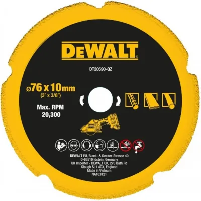 Диск пильний DeWALT універсальний 76 х 9,5 мм, 5z, FTG, 20 градусів (DT20590)