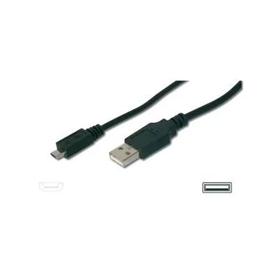 Дата кабель USB 2.0 AM to Micro 5P 1.0m black Digitus (AK-300127-010-S)