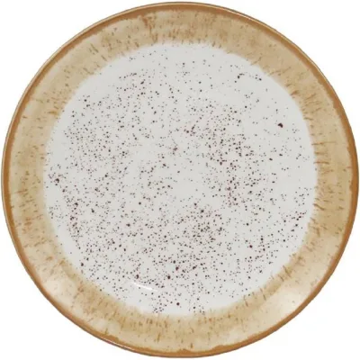 Тарілка ARDESTO Siena, 19см, порцеляна, біло-жовтий (AR2919SBG)