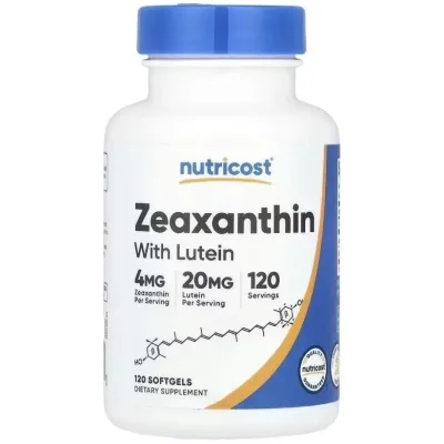 Вітамінно-мінеральний комплекс Nutricost Зеаксантин з лютеїном, Zeaxanthin with Lutein, 120 гелевих капсул (NCS67030)