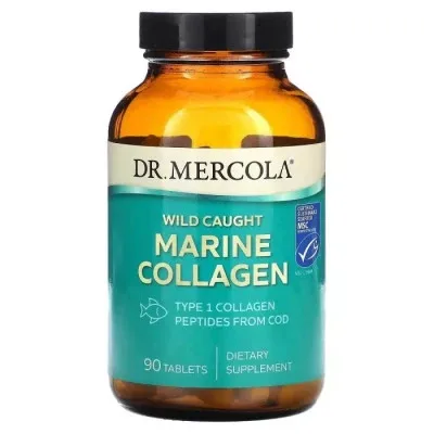 Вітамінно-мінеральний комплекс Dr. Mercola Морський колаген з дикої риби, Wild Caught Marine Collagen, 90 табл (MCL-03273)