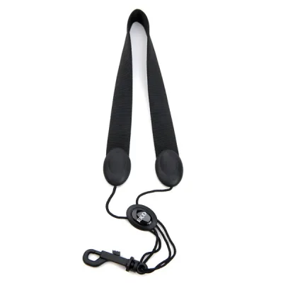 Ремінь для духових інструментів D'Addario Saxophone Fabric Neck Strap Tenor/Baritone - Snap Hook (Black) (SLA13)