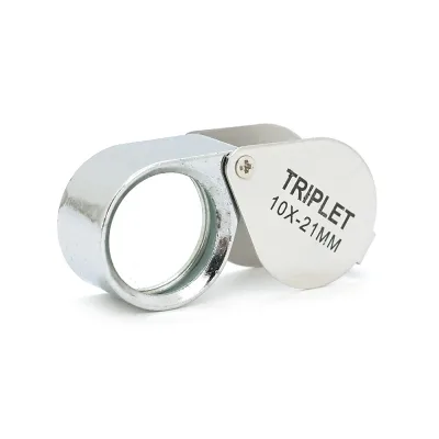 Лупа Voltronic ручна TRIPLET 10X-21mm, складана (брелок), метал-скло, пластикова коробка. 60 * 24 * 18mm. (1152/TR10X-21)