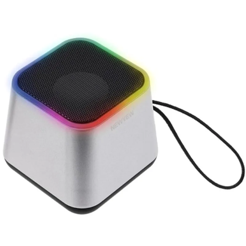 Акустична система NEWVEW NV-9203 RGB/BT/USB/TF/FM Silver (NWVW-NV-9203-SL)