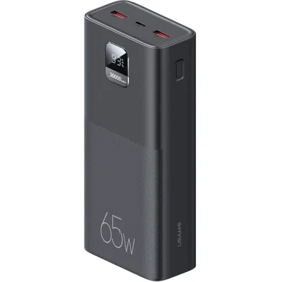 Батарея універсальна Usams PB68 30000mAh PD/3.0/65W, QC/3.0, Black (ATXLOGTC01)