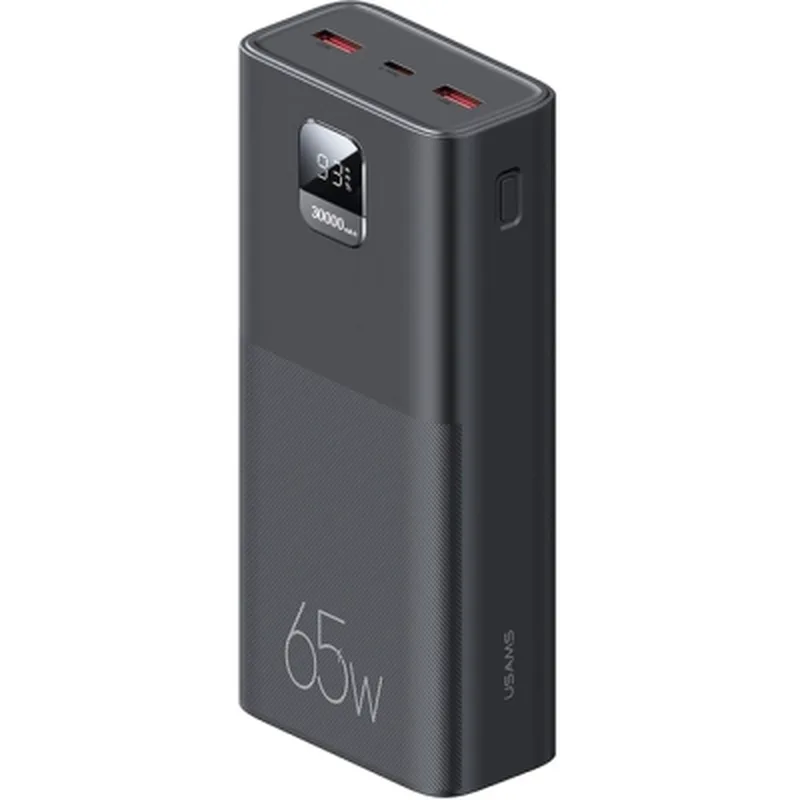 Батарея універсальна Usams PB68 30000mAh PD/3.0/65W, QC/3.0, Black (ATXLOGTC01)