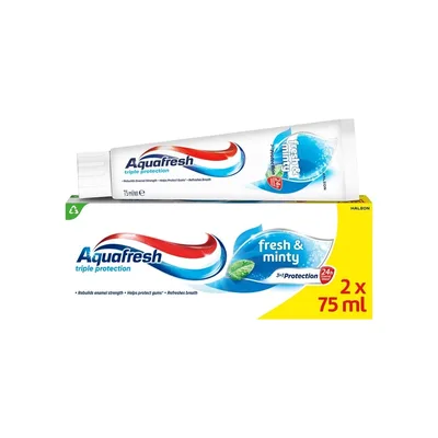 Зубна паста Aquafresh Fresh & Minty 2 х 75 мл (5054563301611)