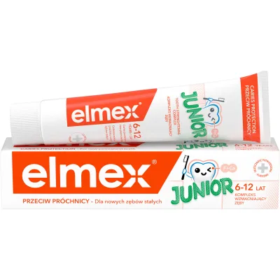 Дитяча зубна паста Elmex Junior від 6 до 12 років 75 мл (4007965560606)
