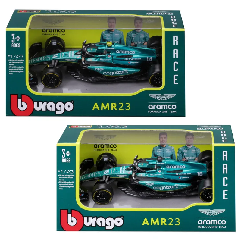 Масштабна модель автомобіля Bburago Автомодель - Aston Martin AMR23 (2023) 1:43 (18-38090)