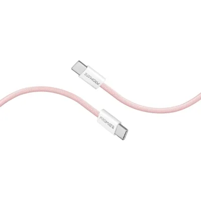 Дата кабель USB-C to USB-C 1.2m Promate (ecoline-cc120.pink)