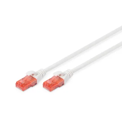 Патч-корд 0.5м, CAT 6 UTP, AWG 26/7, Cu, LSZH, white Digitus (DK-1617-005/WH)