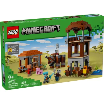 Конструктор LEGO Minecraft Аванпост розбійників та спустошувач (21278)