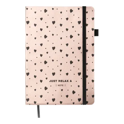 Книга записна Buromax RELAX А5 96 аркушів крапка, рожеве золото (BM.295301-10)