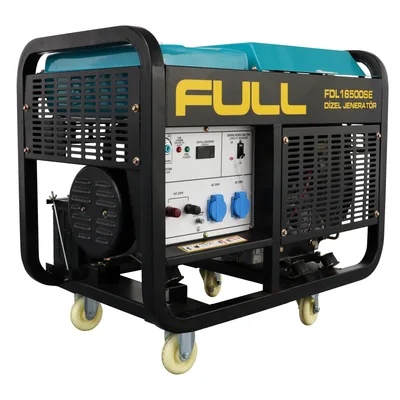 Генератор FULL дизельний FDL16500SE, 230V, 50Hz, 16.25kVA/12kW, 50 л, 4 л/год, стартер (FDL16500SE)