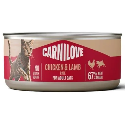 Паштет для котів Carnilove Chicken & Lamb 100 г (8595602582860)